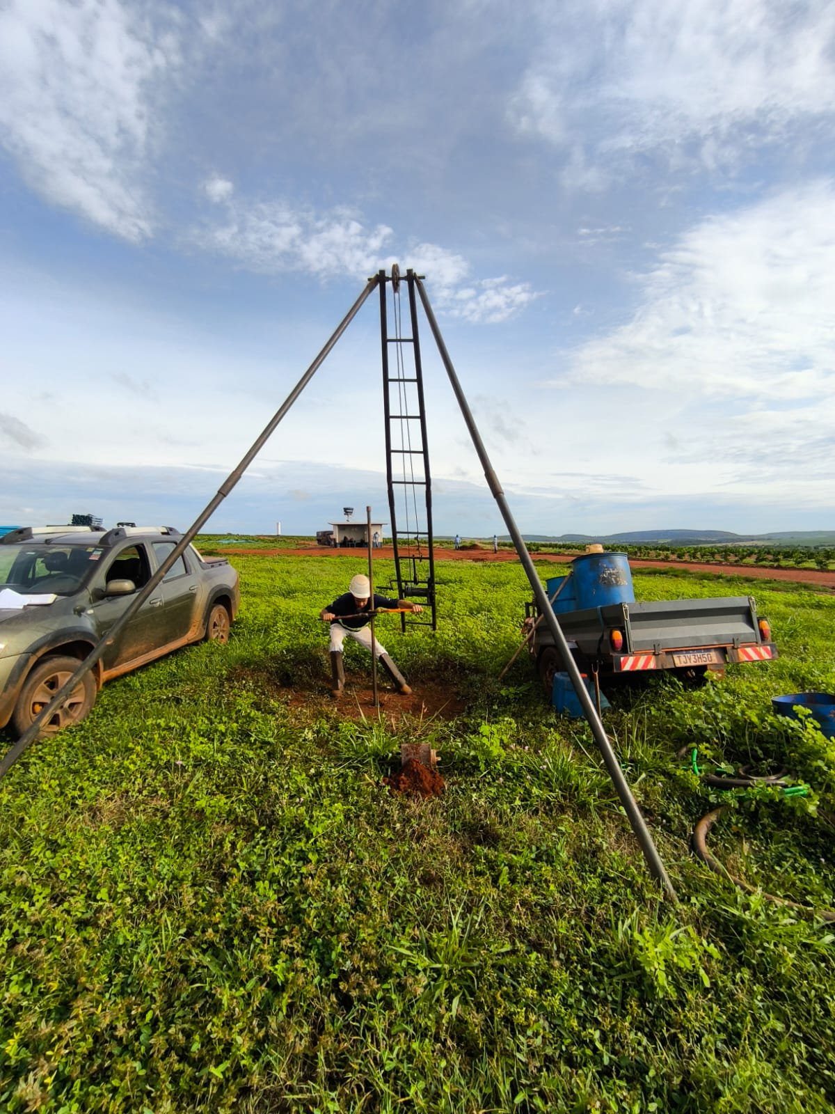Coleta de amostras de solo